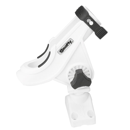 Scotty 280 Bait Caster/Spinning Rod Holder w/241 Deck/Side Mount - White [280-WH]