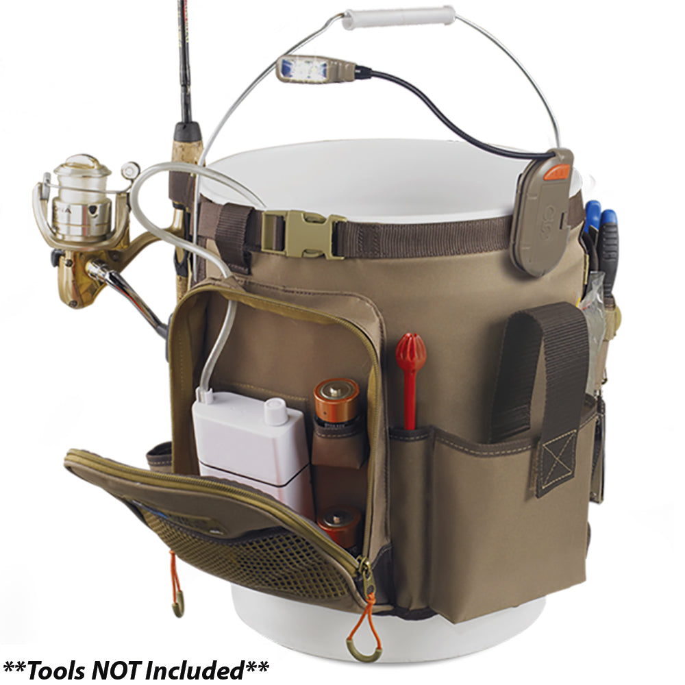 Wild River RIGGER 5 Gallon Bucket Organizer w/Light, Plier Holder & Retractable Lanyard [WL3506]