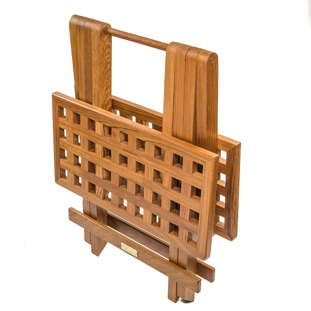 Whitecap Teak Grate Top Fold-Away Table [60030]