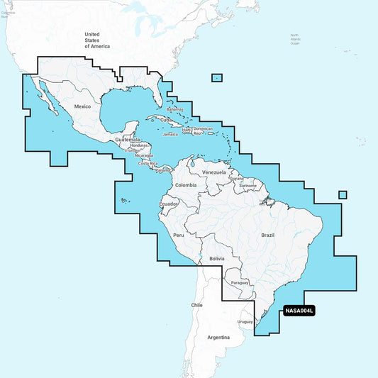 Navionics NASA004L - Mexico, Caribbean to Brazil - Navionics+ [010-C1364-30]